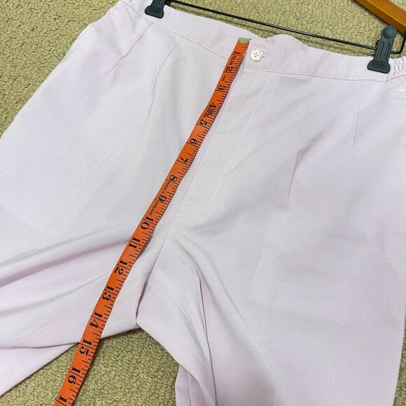 Vintage High-Waisted Zipper Button Trousers Lavender Pink - Picture 8 of 9